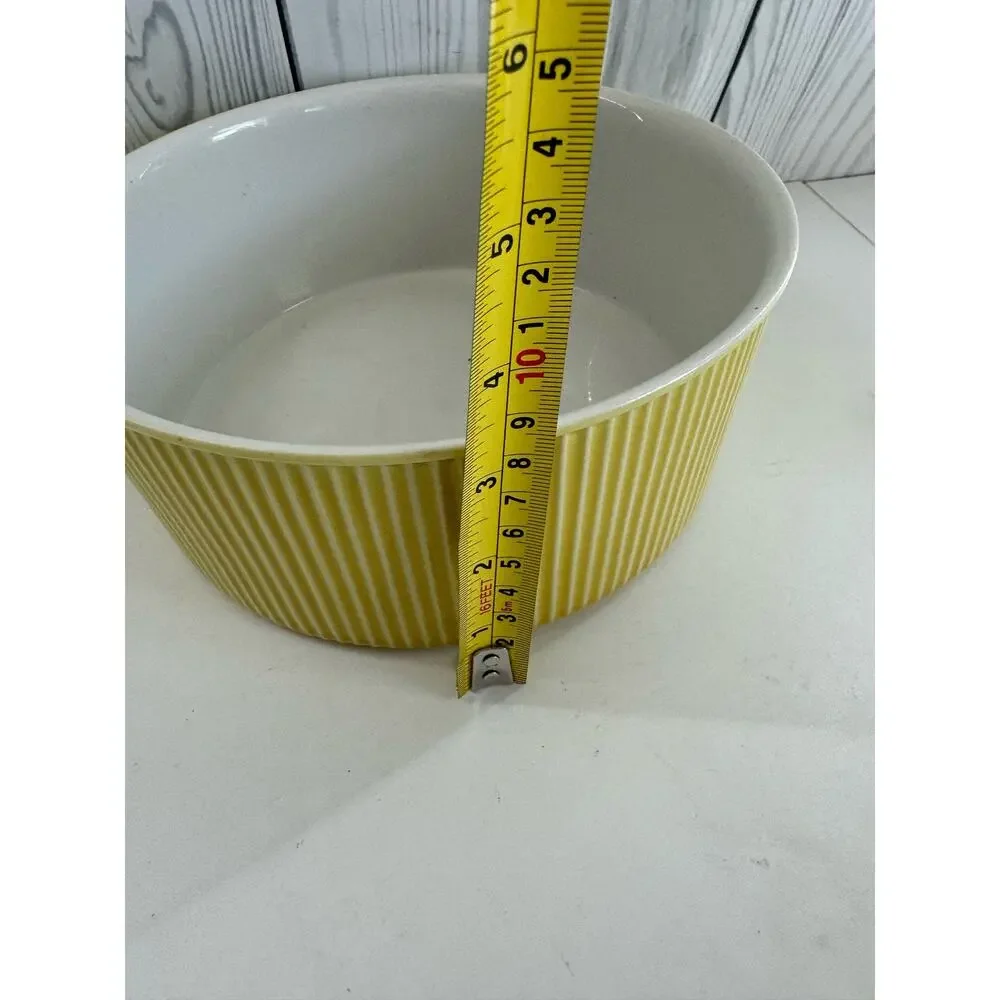 Vintage Villeroy & Boch Set of 3 MCM 50s/60s Nesting Casserole Bowls Yellow